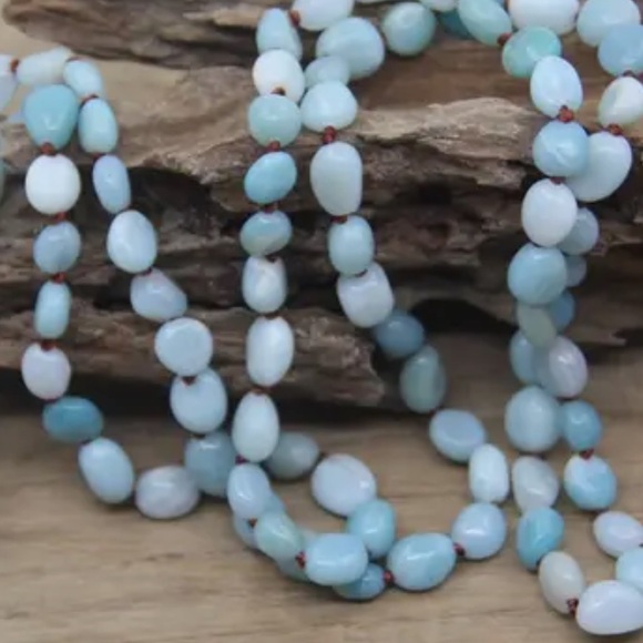 Larimar double point Quartz necklace - Picture 2 of 2